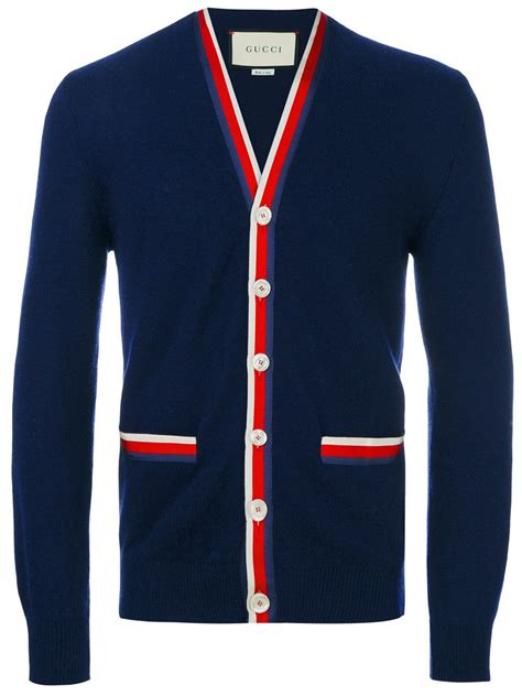 cardigan gucci uomo blu|gucci cardigan sweaters for men.